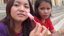 Heiße asiatische Nymphomanin bekommt eine Ladung warmes Sperma